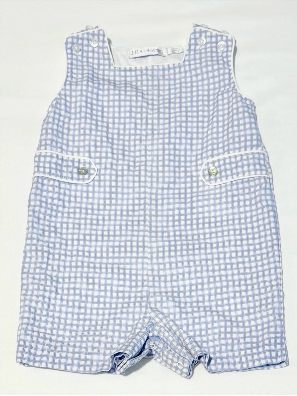 Baby Boy Lila and Hayes Blue Wells Shortall - 3-6 months
